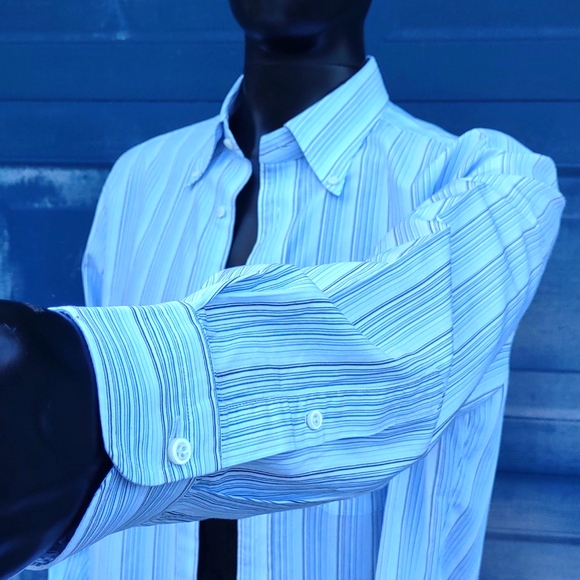 Ermenegildo Zegna Pure Cotton Rossini Multi-Color Stripe Luxury Shirt - Picture 1 of 17